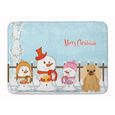 Carolines Treasures Merry Christmas Pekingnese Fawn Sable Machine Washable Memory Foam Mat BB2435RUG